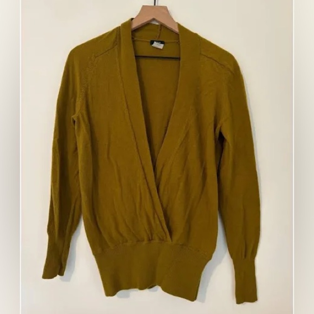 J.Crew Wool & Cashmere Blend Wrap Front Sweater Small​